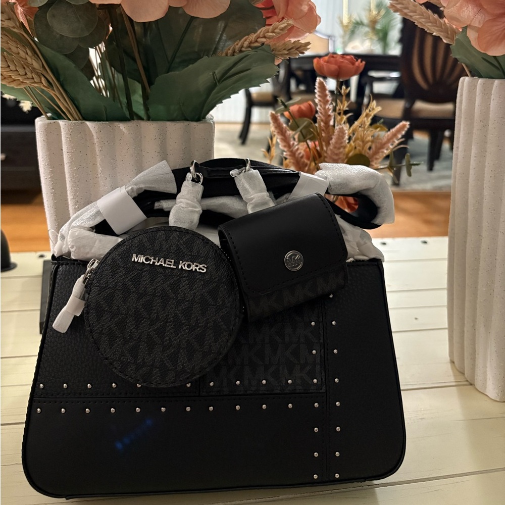 Michael Kors Black Studded Women's Bag